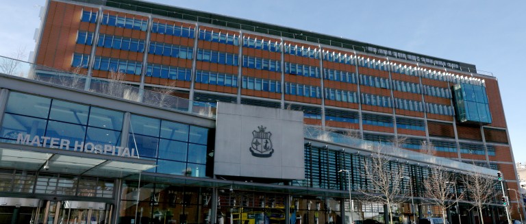 a photograph of the front of the mater hosptial